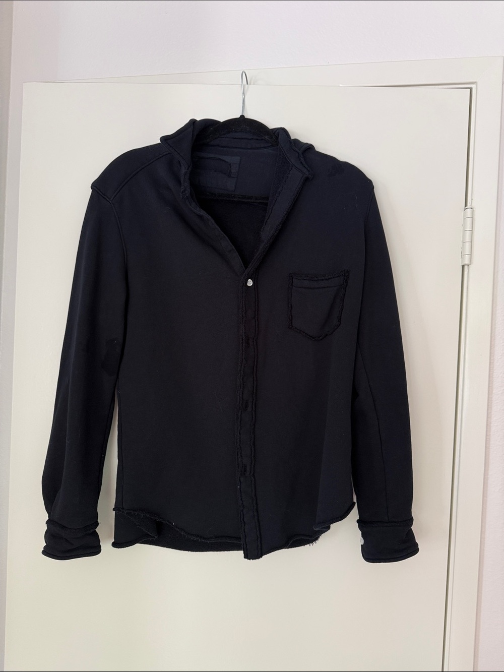 Frank & Eileen button up triple fleece royal navy XS NWOT